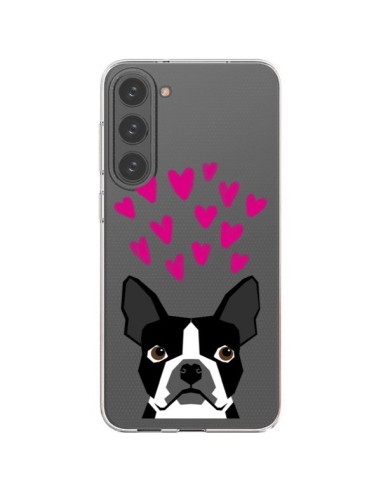 Samsung Galaxy S23 Plus 5G Case Boston Terrier Hearts Dog Clear - Pet Friendly