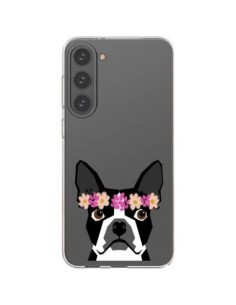 Coque Samsung Galaxy S23 Plus 5G Boston Terrier Fleurs...