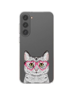Coque Samsung Galaxy S23 Plus 5G Chat Gris Lunettes...
