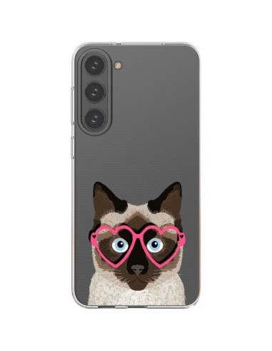 Samsung Galaxy S23 Plus 5G Case Cat Brown Eyes Hearts Clear - Pet Friendly