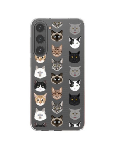 Coque Samsung Galaxy S23 Plus 5G Chats Transparente - Pet Friendly