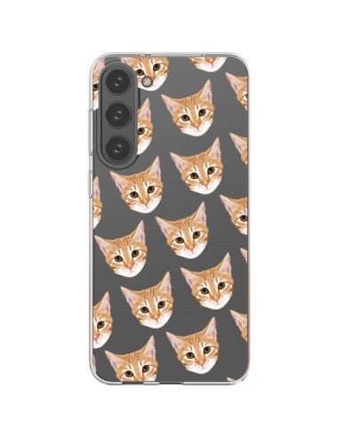 Coque Samsung Galaxy S23 Plus 5G Chats Beige Transparente - Pet Friendly