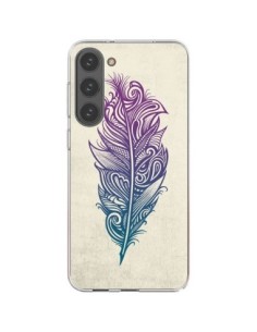 Coque Samsung Galaxy S23 Plus 5G Feather Plume Arc En...