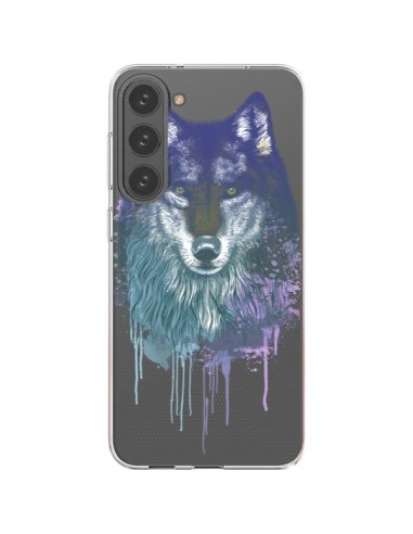 Cover Samsung Galaxy S23 Plus 5G Lupo Animale Trasparente - Rachel Caldwell