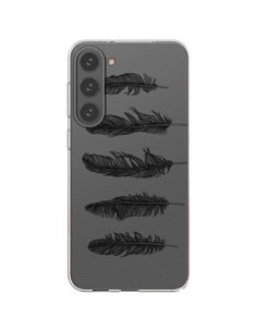 Cover Samsung Galaxy S23 Plus 5G Piuma Nero Trasparente -...