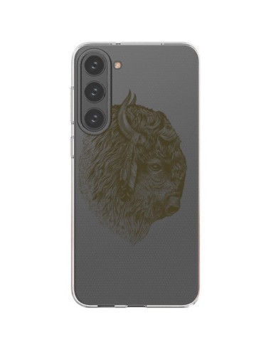 Coque Samsung Galaxy S23 Plus 5G Buffalo Bison Transparente - Rachel Caldwell