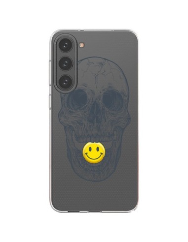 Coque Samsung Galaxy S23 Plus 5G Tête de Mort Smiley Transparente - Rachel Caldwell