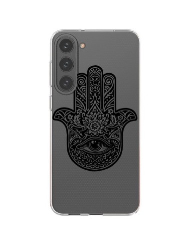 Cover Samsung Galaxy S23 Plus 5G Hamsa Cinque Dita Mano Cattiva Occhio Trasparente - Rachel Caldwell