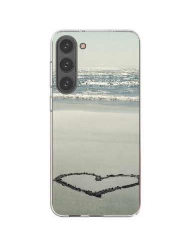 Coque Samsung Galaxy S23 Plus 5G Coeoeur Plage Beach Mer Sea Love Sable Sand - R Delean