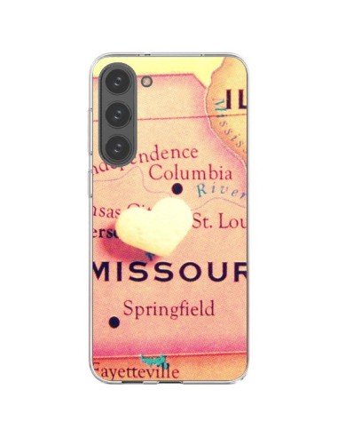 Coque Samsung Galaxy S23 Plus 5G Carte Map Missouri Coeoeur - R Delean