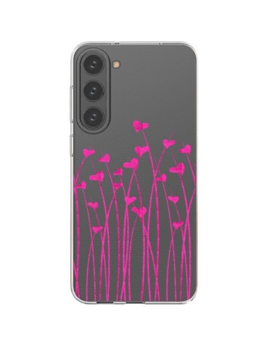 Samsung Galaxy S23 Plus 5G Case Love in Pink Flowers Clear - Sylvia Cook