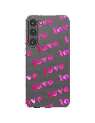 Coque Samsung Galaxy S23 Plus 5G Pink Love Rose Transparente - Sylvia Cook