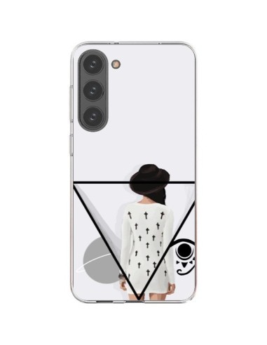 Coque Samsung Galaxy S23 Plus 5G Confusion Femme Oeil Triangle - Sara Eshak