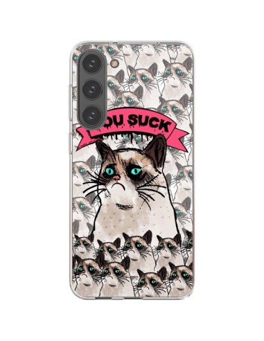 Coque Samsung Galaxy S23 Plus 5G Chat Grumpy Cat - You Suck - Sara Eshak