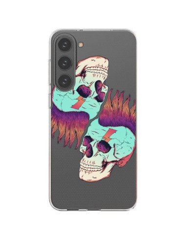 Coque Samsung Galaxy S23 Plus 5G Tête de Mort Crane Punk Double Transparente - Victor Vercesi