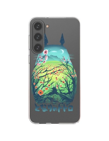 Coque Samsung Galaxy S23 Plus 5G Totoro Manga Flower Transparente - Victor Vercesi