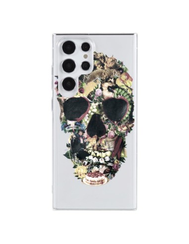 Coque Samsung Galaxy S23 Ultra 5G Skull Vintage Tête de Mort Transparente - Ali Gulec