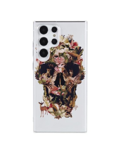 Coque Samsung Galaxy S23 Ultra 5G Jungle Skull Tête de Mort Transparente - Ali Gulec