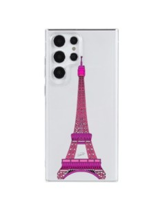 Cover Samsung Galaxy S23 Ultra 5G Tour Eiffel Rosa Paris...