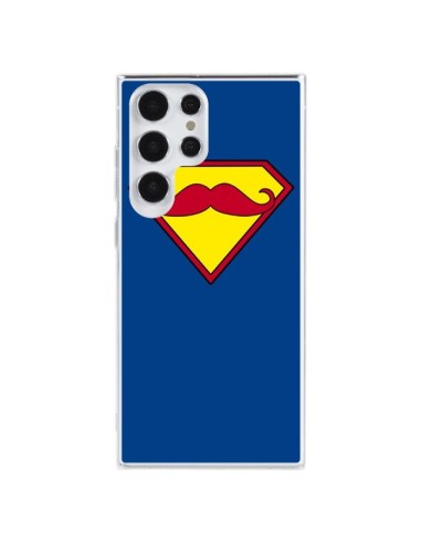 Coque Samsung Galaxy S23 Ultra 5G Super Moustache Movember Superman - Bertrand Carriere