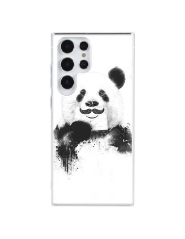 Cover Samsung Galaxy S23 Ultra 5G Panda Divertente Baffi Movember - Balazs Solti