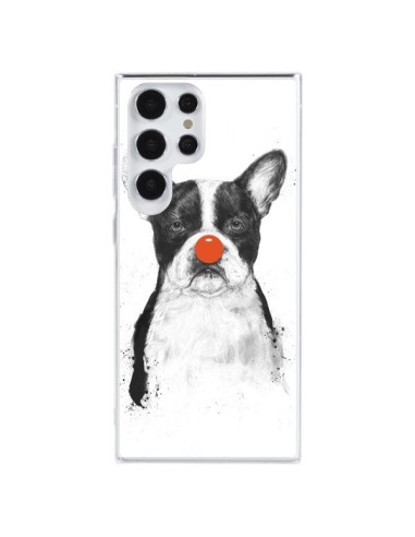 Coque Samsung Galaxy S23 Ultra 5G Clown Bulldog Chien Dog - Balazs Solti