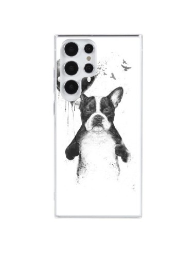 Coque Samsung Galaxy S23 Ultra 5G Lover Bulldog Chien Dog My Heart Goes Boom - Balazs Solti