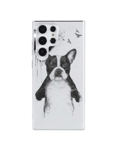 Cover Samsung Galaxy S23 Ultra 5G Amore Bulldog Cane Trasparente - Balazs Solti