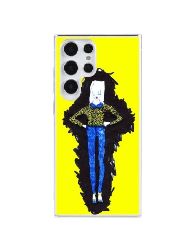 Coque Samsung Galaxy S23 Ultra 5G Julie Femme Fashion Mode Jaune - Cécile