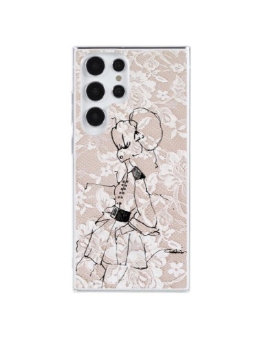 Coque Samsung Galaxy S23 Ultra 5G Croquis Dentelle Femme Fashion Mode - Cécile