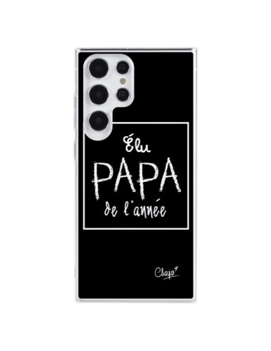 Coque Samsung Galaxy S23 Ultra 5G Elu Papa de l'Année Noir - Chapo