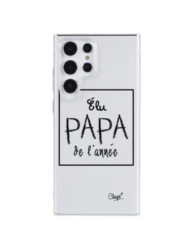 Coque Samsung Galaxy S23 Ultra 5G Elu Papa de l'Année Transparente - Chapo