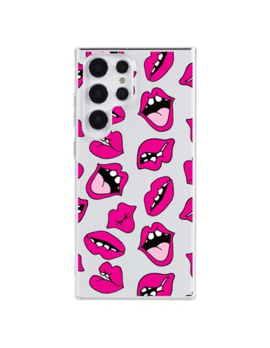 Cover Samsung Galaxy S23 Ultra 5G Labbra Bacio Trasparente - Claudia Ramos