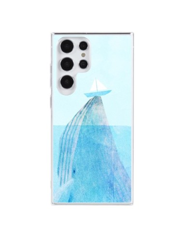 Coque Samsung Galaxy S23 Ultra 5G Baleine Whale Bateau Mer - Eric Fan