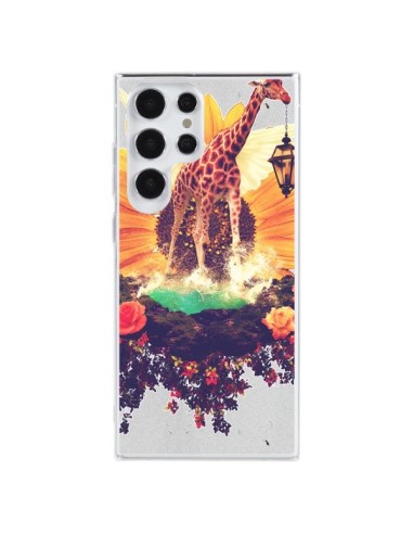 Cover Samsung Galaxy S23 Ultra 5G Giraffa Fiori - Eleaxart