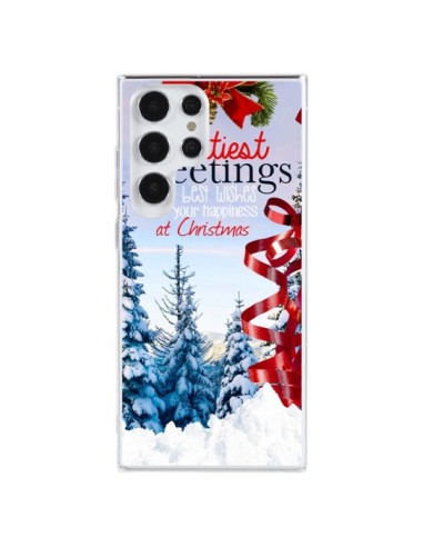 Coque Samsung Galaxy S23 Ultra 5G Voeux Joyeux Noël - Eleaxart