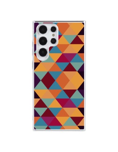 Cover Samsung Galaxy S23 Ultra 5G Azteco Triangolo Arancione - Eleaxart