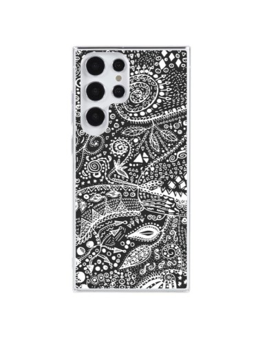 Coque Samsung Galaxy S23 Ultra 5G Azteque Noir et Blanc - Eleaxart