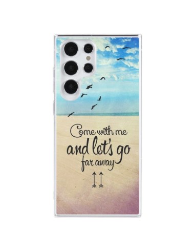 Coque Samsung Galaxy S23 Ultra 5G Let's Go Far Away Beach Plage - Eleaxart