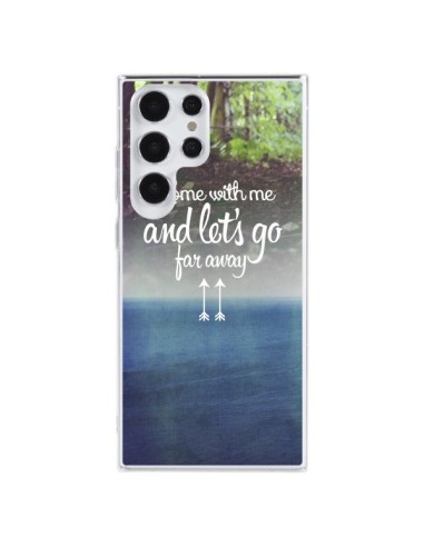 Coque Samsung Galaxy S23 Ultra 5G Let's Go Far Away Forest Foret - Eleaxart