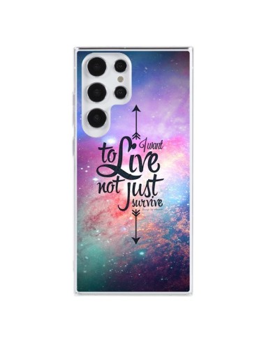 Coque Samsung Galaxy S23 Ultra 5G I want to live Je veux vivre - Eleaxart