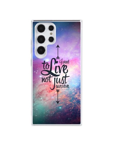 Cover Samsung Galaxy S23 Ultra 5G I want to live Voglio Vivere - Eleaxart