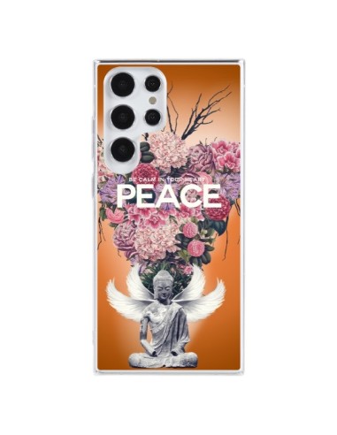 Coque Samsung Galaxy S23 Ultra 5G Peace Fleurs Buddha - Eleaxart