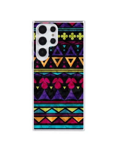 Coque Samsung Galaxy S23 Ultra 5G Triangles Pattern Azteque - Eleaxart