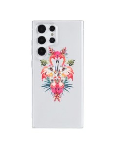 Coque Samsung Galaxy S23 Ultra 5G Tropicales Flamingos...