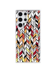 Cover Samsung Galaxy S23 Ultra 5G Grafico Azteco Rosso...