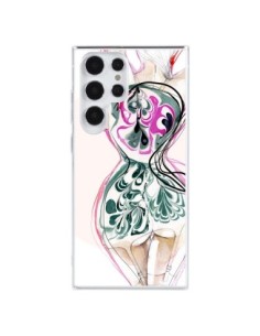 Coque Samsung Galaxy S23 Ultra 5G Femme en fleurs -...