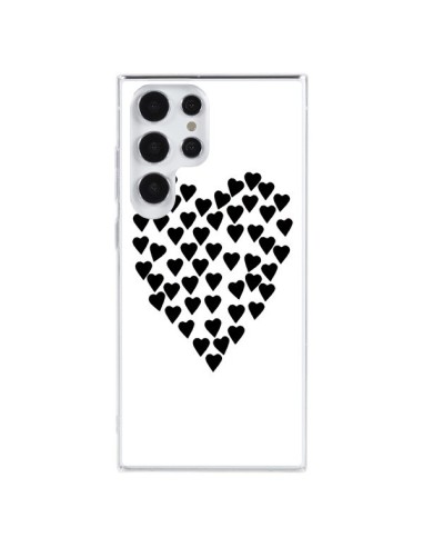 Samsung Galaxy S23 Ultra 5G Case Heart in hearts Black - Project M