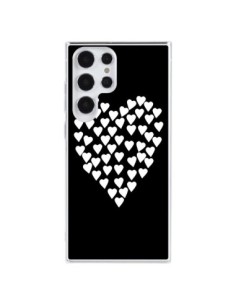 Coque Samsung Galaxy S23 Ultra 5G Coeur en coeurs blancs...