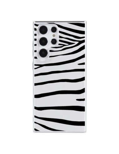 Cover Samsung Galaxy S23 Ultra 5G Zebra Nero Trasparente - Project M